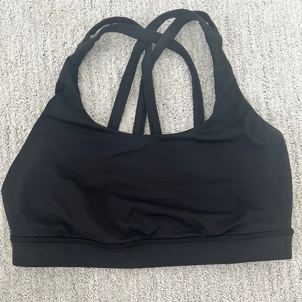 Lululemon Black Energy Sports Bra- Size 6